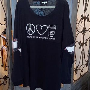 Plus size 4 Maurices black long sleeve tee. NWOT